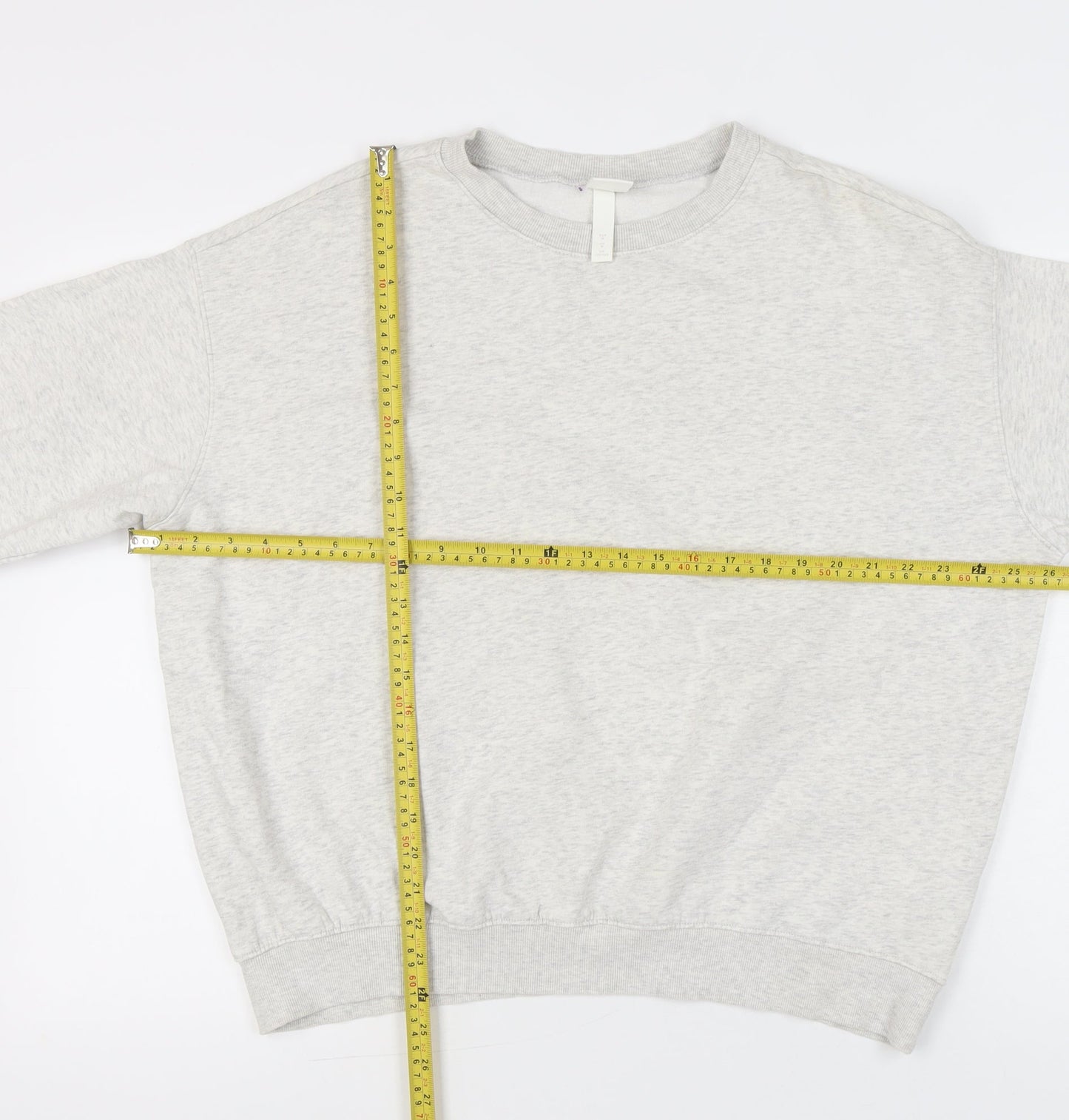 H&M Women’s Grey Sweatshirt UK M Regular Fit Crew Neck