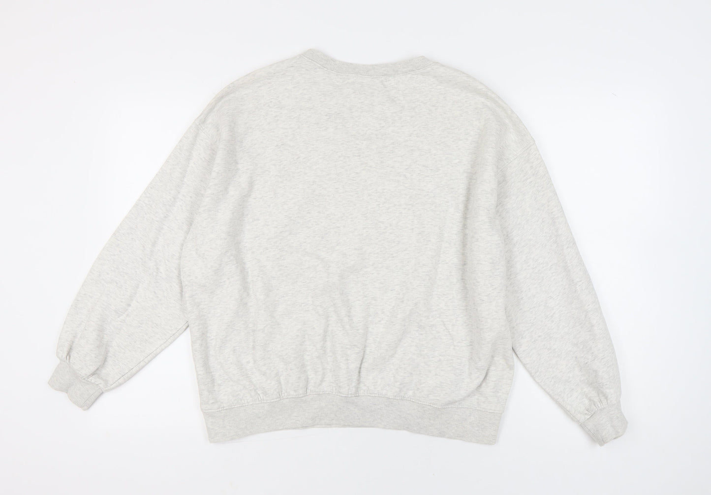 H&M Women’s Grey Sweatshirt UK M Regular Fit Crew Neck