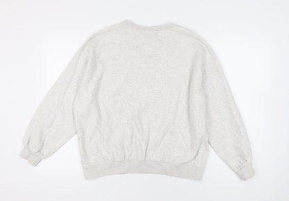 H&M Women’s Grey Sweatshirt UK M Regular Fit Crew Neck