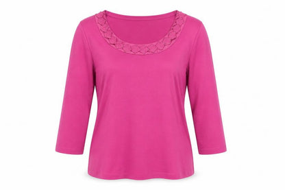 Womens UK Size 10 Marks and Spencer Pink Basic T-Shirt