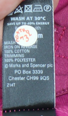 Womens UK Size 10 Marks and Spencer Pink Basic T-Shirt