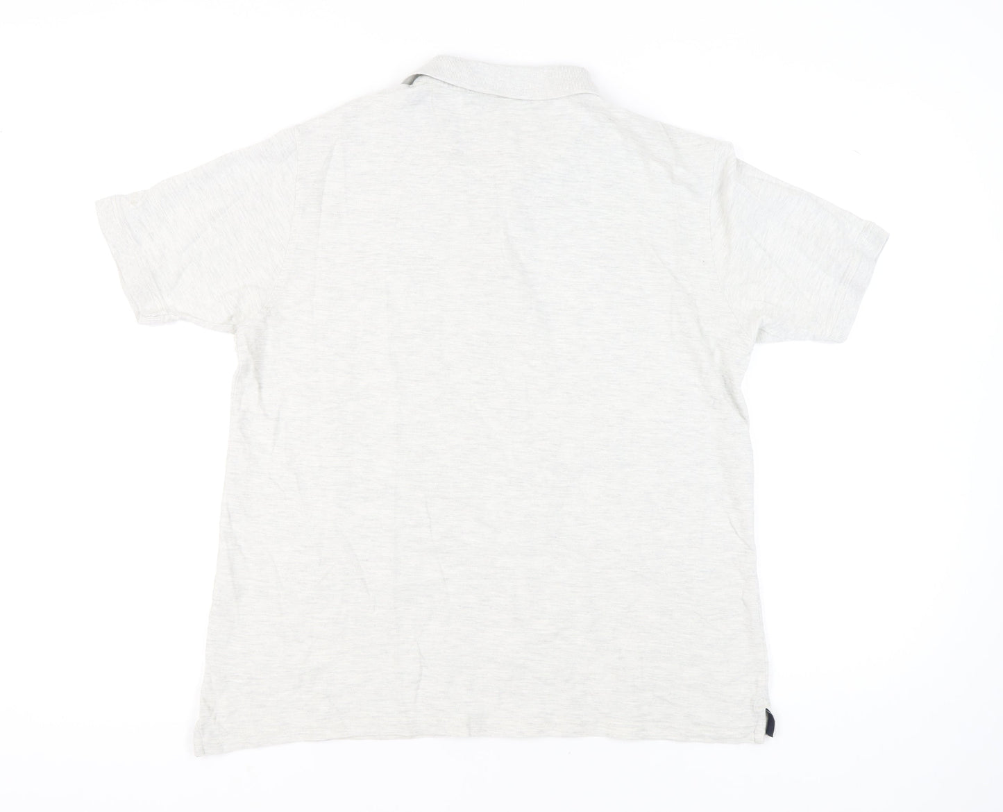 James Pringle Mens Ivory Polo Shirt L Cotton Blend Casual