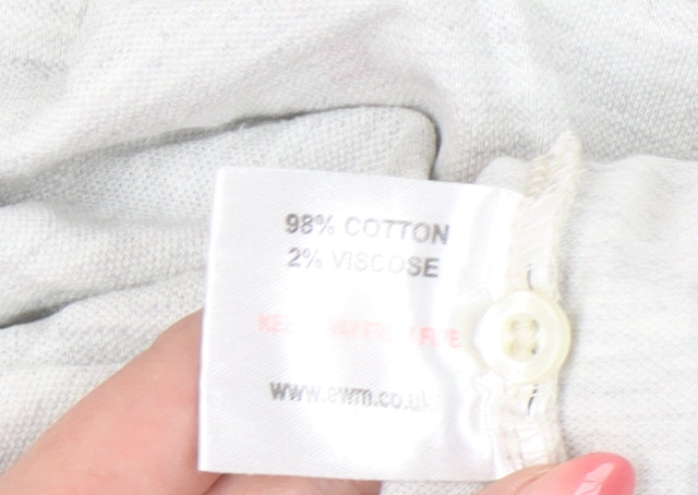 James Pringle Mens Ivory Polo Shirt L Cotton Blend Casual