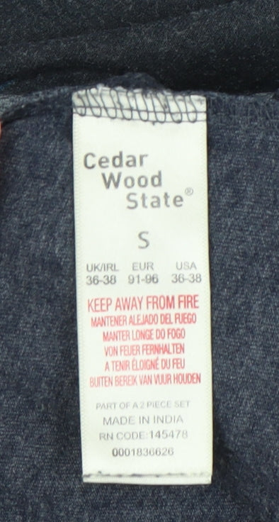 Mens UK Size S Cedar Wood State Blue  T-Shirt