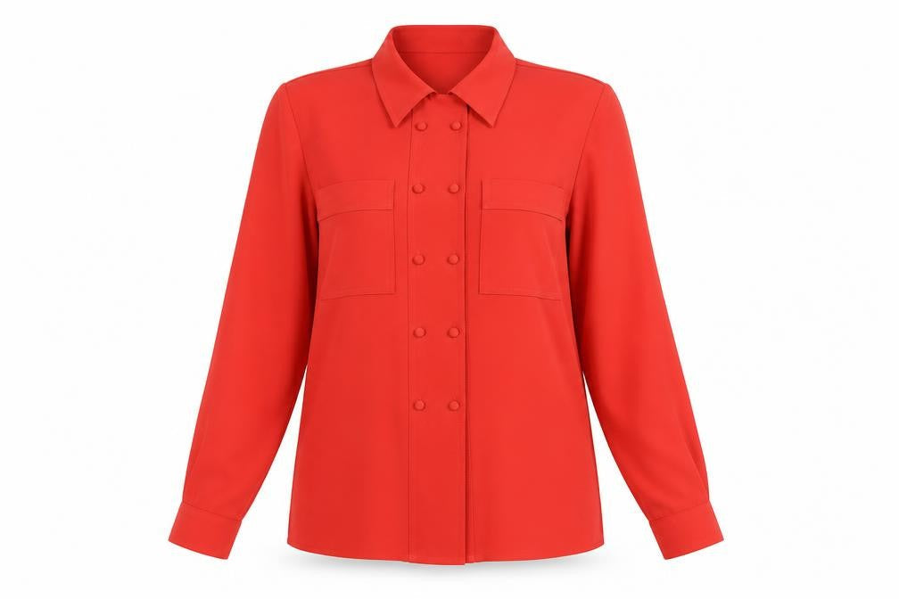 Womens UK Size 8 Alexon Red Classic Button-Up