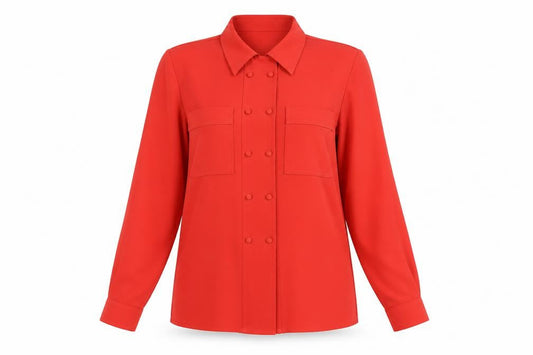 Womens UK Size 8 Alexon Red Classic Button-Up