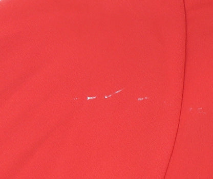 Alexon Womens Red Button-Up Shirt UK 8 Long Sleeve Polyester