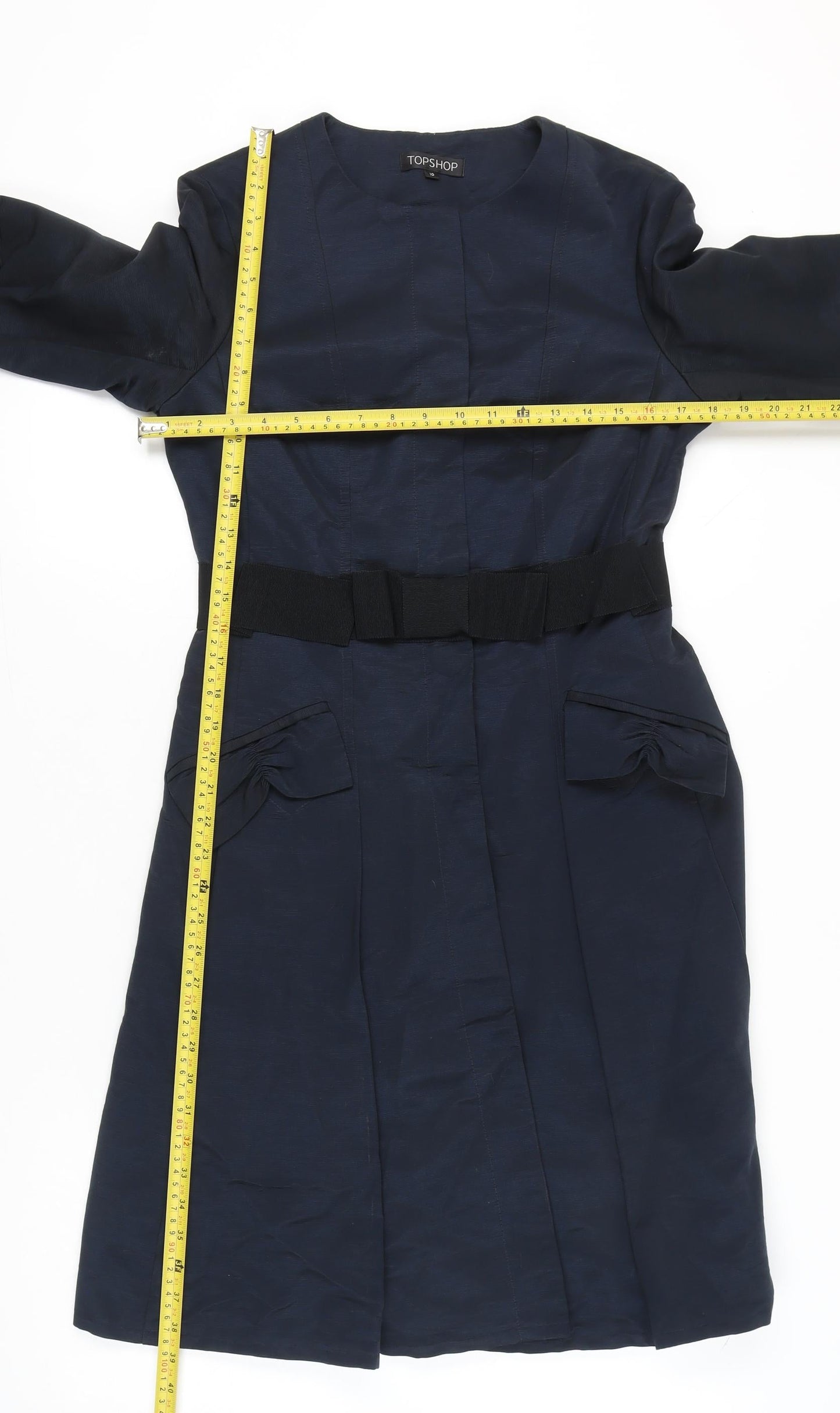 Womens UK Size 10 Topshop Blue Overcoat