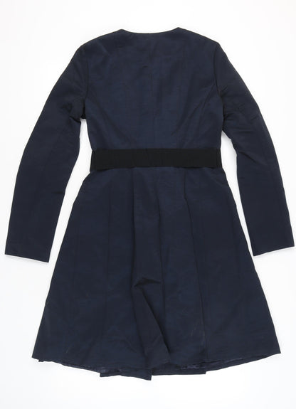 Womens UK Size 10 Topshop Blue Overcoat