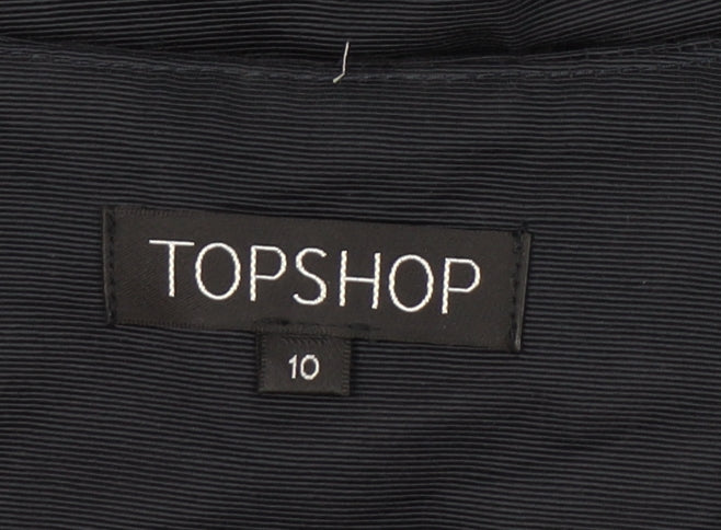 Womens UK Size 10 Topshop Blue Overcoat