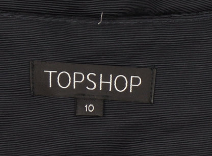 Womens UK Size 10 Topshop Blue Overcoat