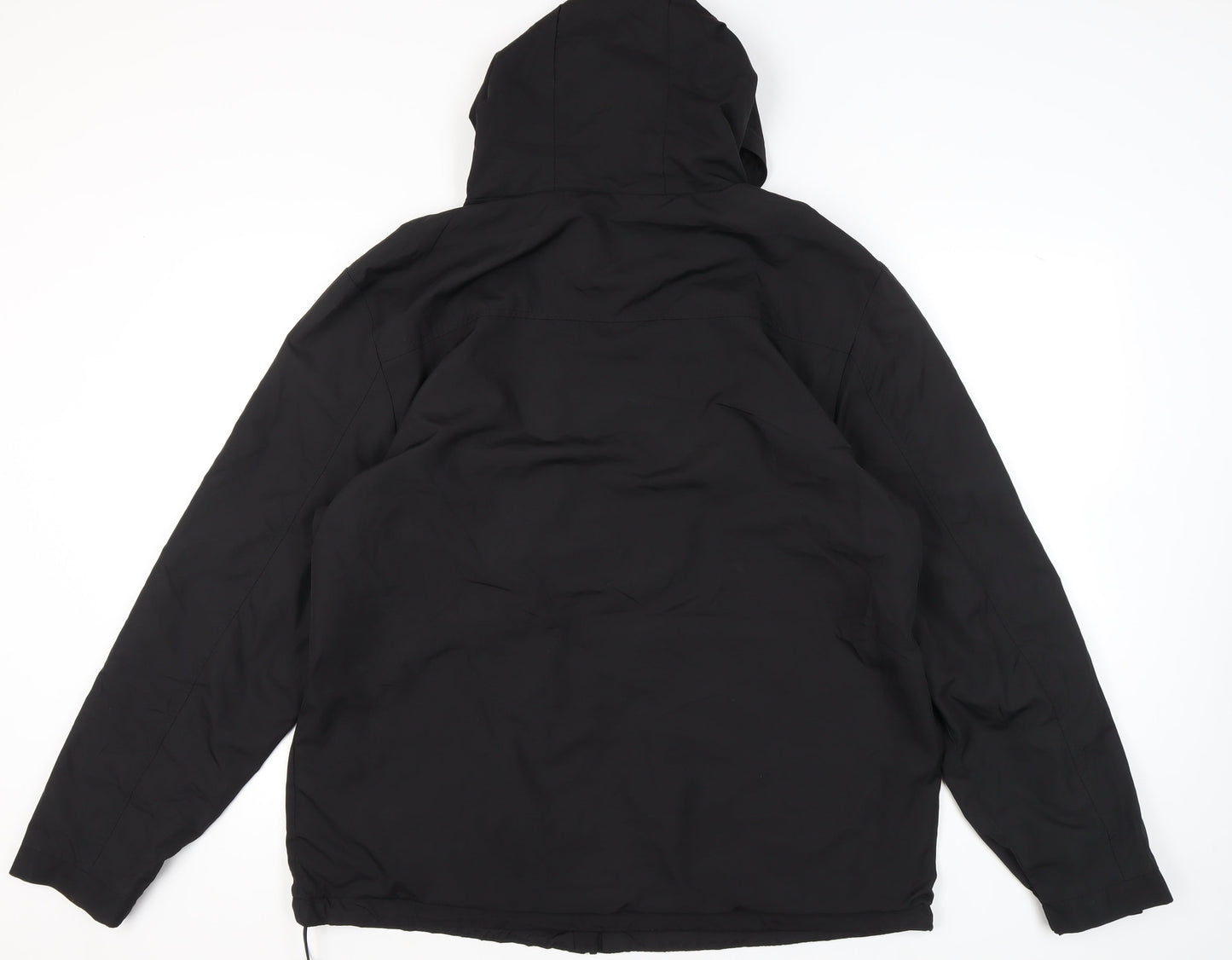 George Men’s Black 2XL Hooded Full Zip Jacket Lightweight