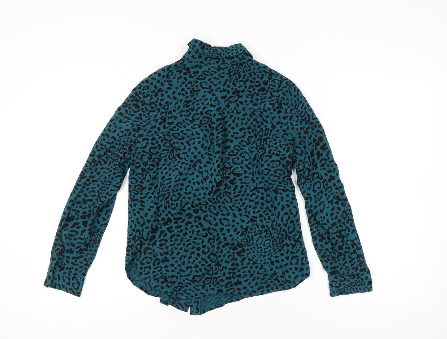 Womens UK Size 8 Hush Blue Classic Button-Up