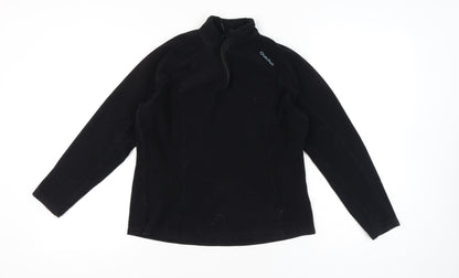 Quechua Women Black Fleece Pullover Sweatshirt Size 16 Hiking
