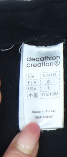 Quechua Women Black Fleece Pullover Sweatshirt Size 16 Hiking