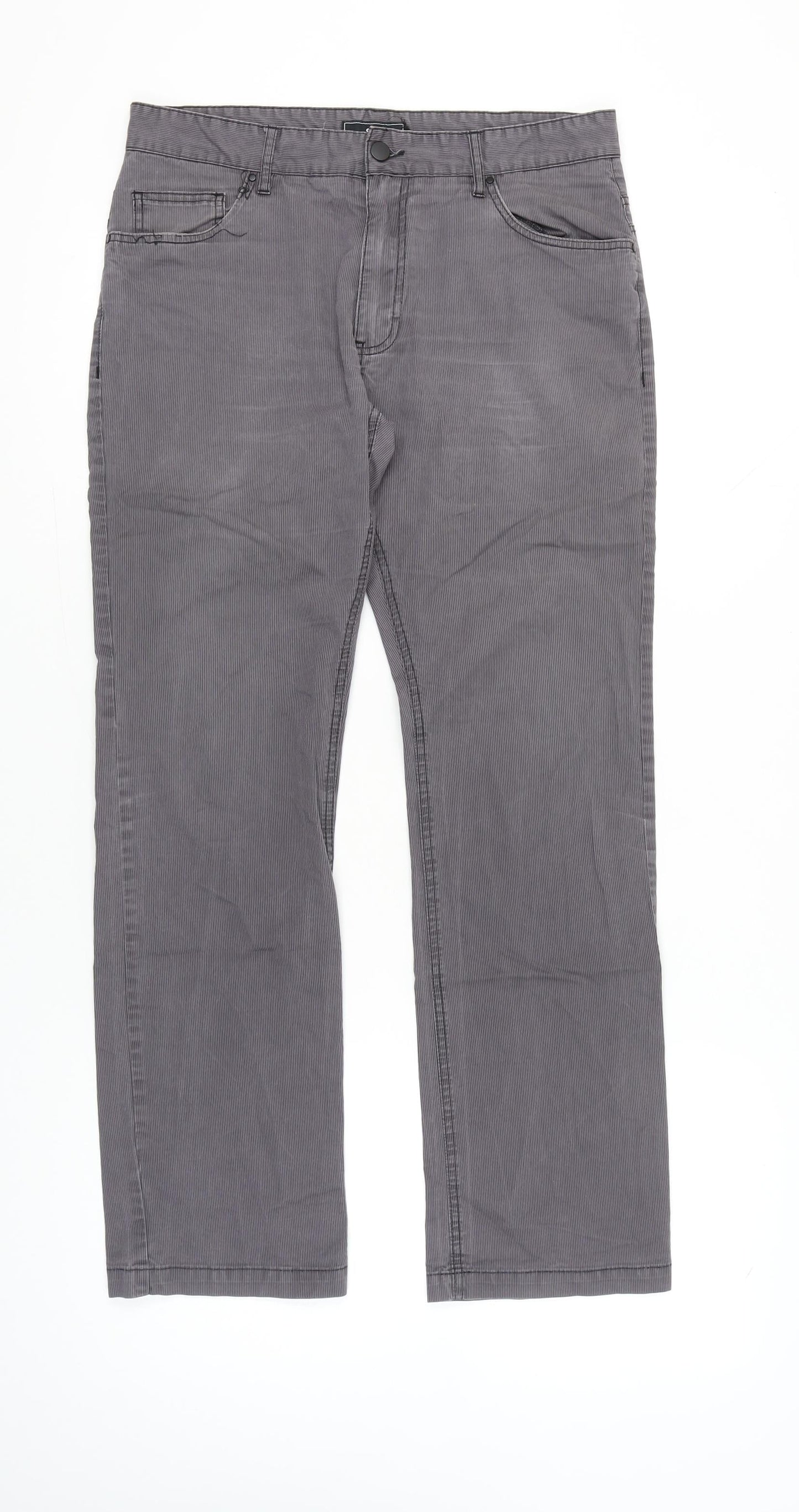 Celio Women’s Grey Chino Trousers Size 14 Straight Leg Casual