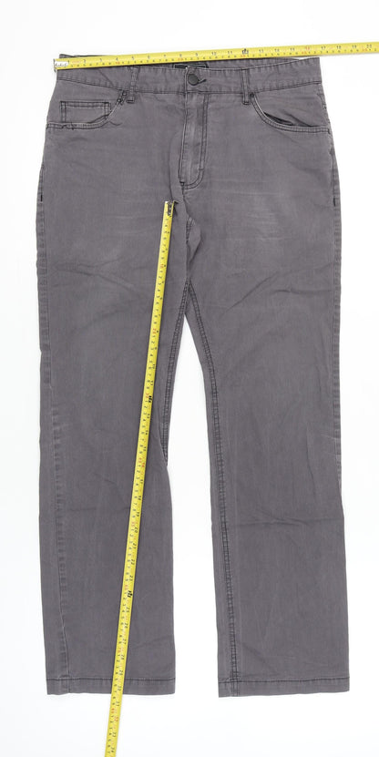 Celio Women’s Grey Chino Trousers Size 14 Straight Leg Casual