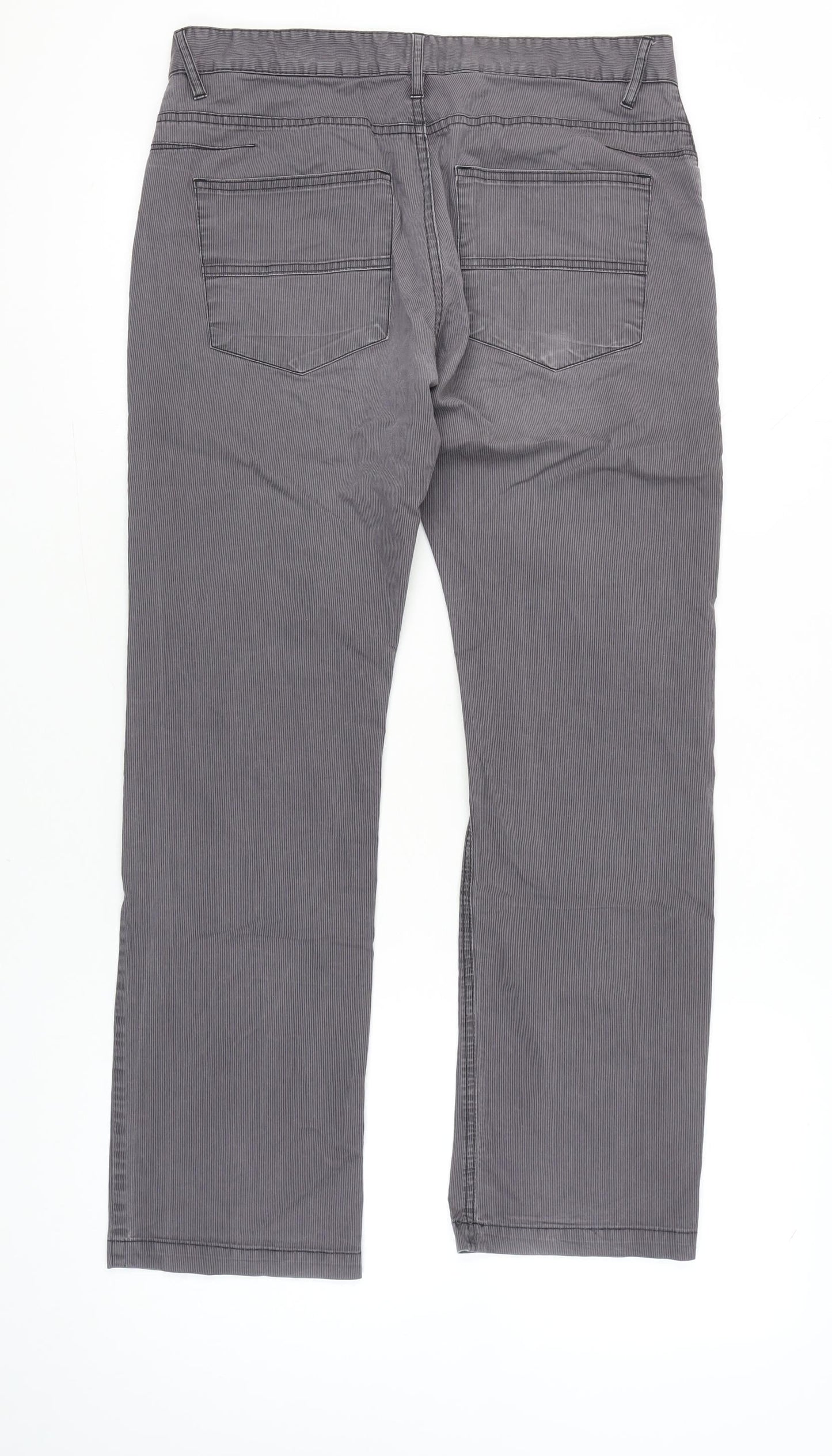 Celio Women’s Grey Chino Trousers Size 14 Straight Leg Casual