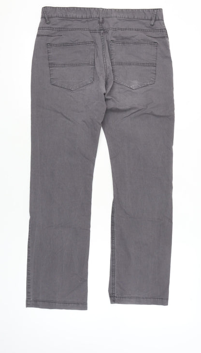 Celio Women’s Grey Chino Trousers Size 14 Straight Leg Casual