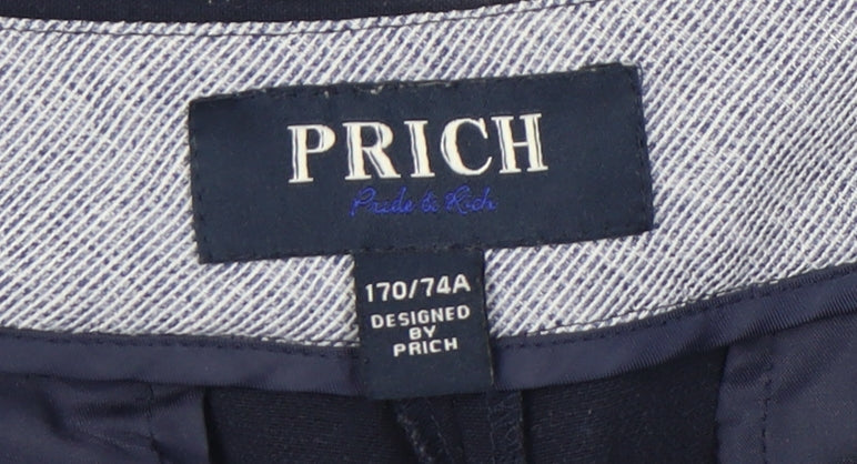 PRICH Womens Blue Slim Straight Leg Business Trousers Size 12