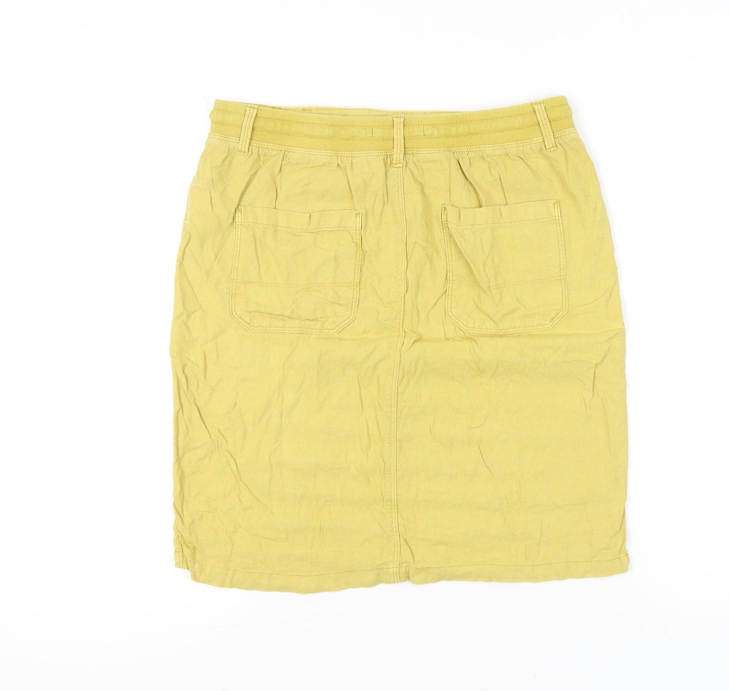 Marks and Spencer Womens Yellow Cargo Skirt Size 10 Knee Length