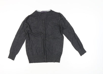 Womens UK Size 12 Marks and Spencer Grey Cardigan Jumper