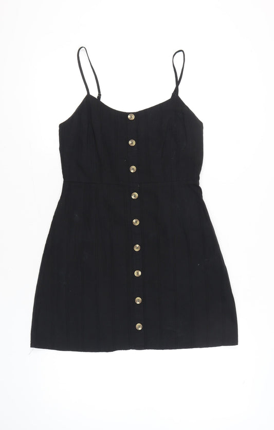 PrettyLittleThing Women’s Black Size 10 Pinafore Mini Dress