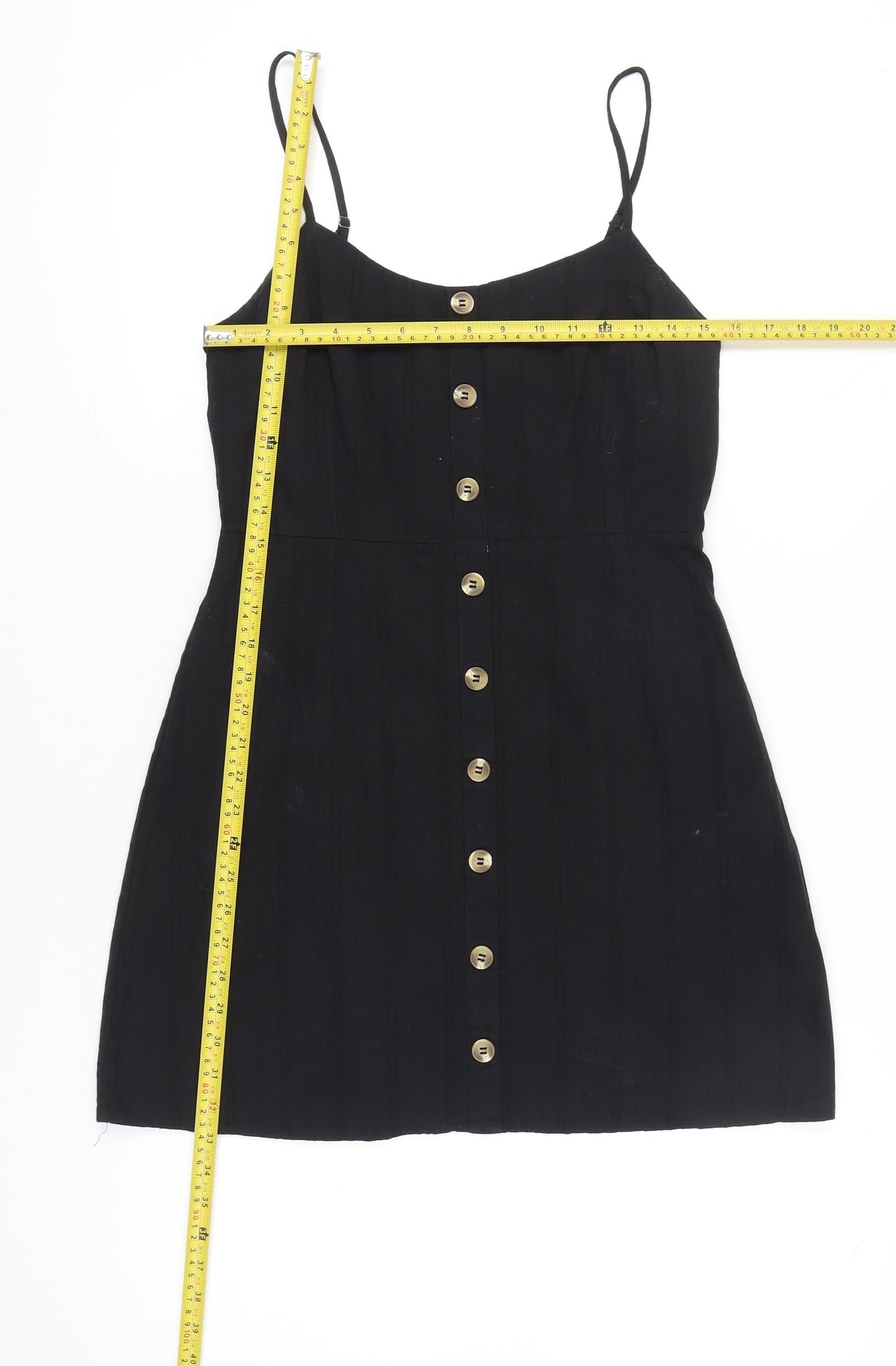 PrettyLittleThing Women’s Black Size 10 Pinafore Mini Dress