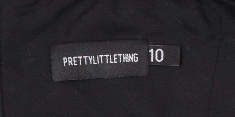 PrettyLittleThing Women’s Black Size 10 Pinafore Mini Dress
