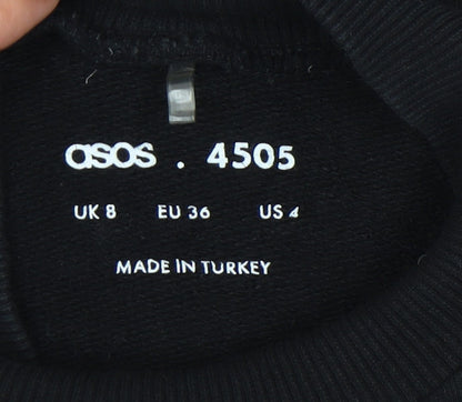 Womens UK Size 8 ASOS 4505 Black Pullover Sweatshirt