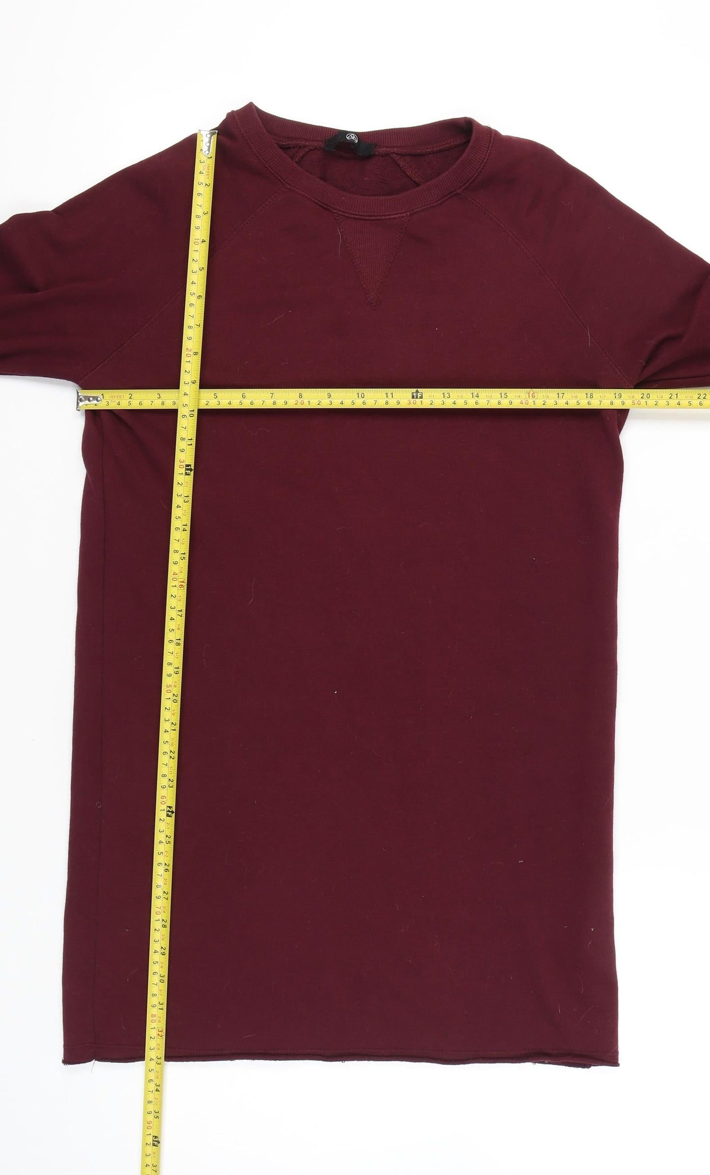 Missguided Women’s Red Shift Dress Size 10 Long Sleeve Flared