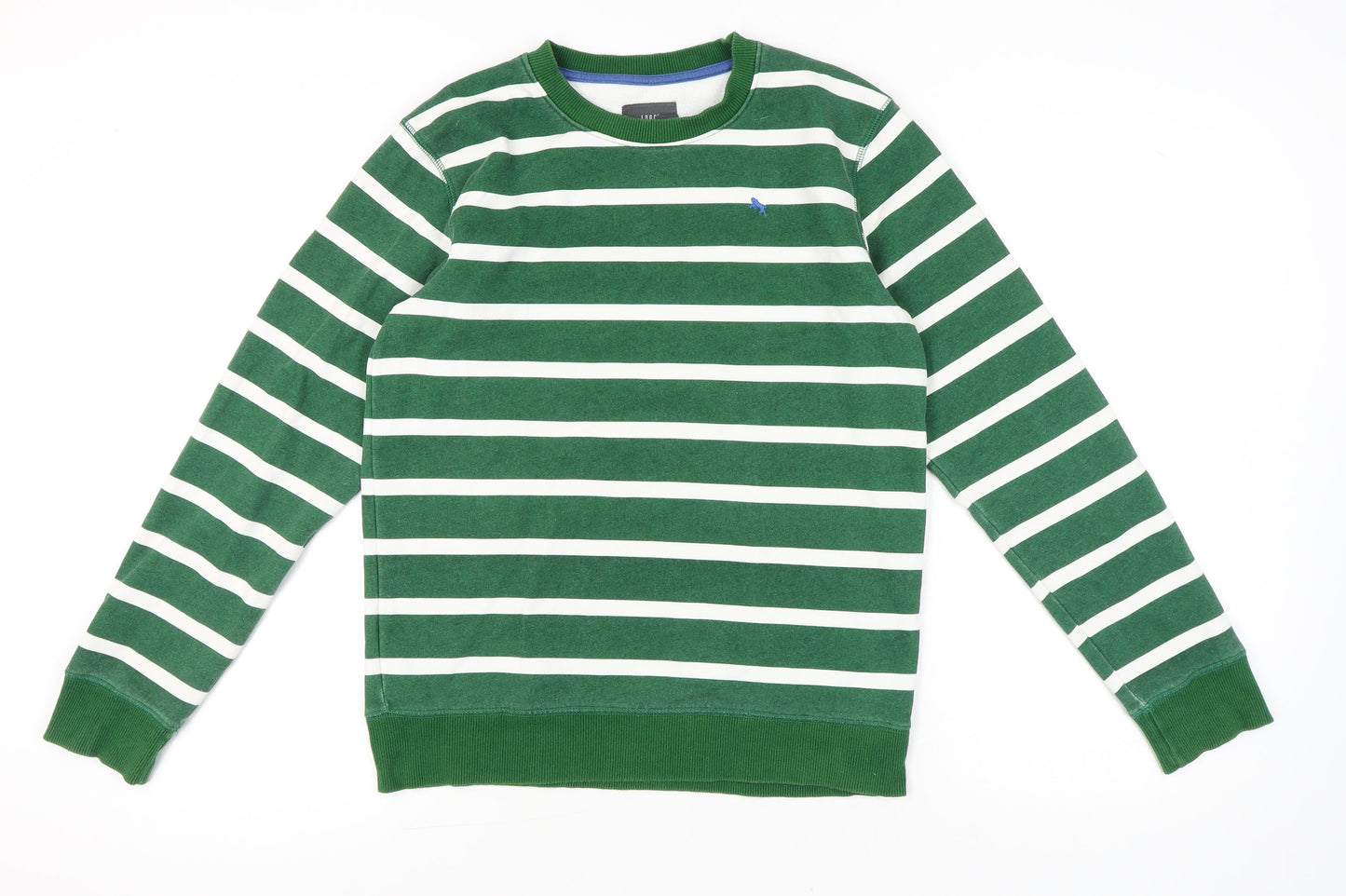 H&M L.O.G.G. Teens Green White Striped Sweatshirt 14Y UK 12