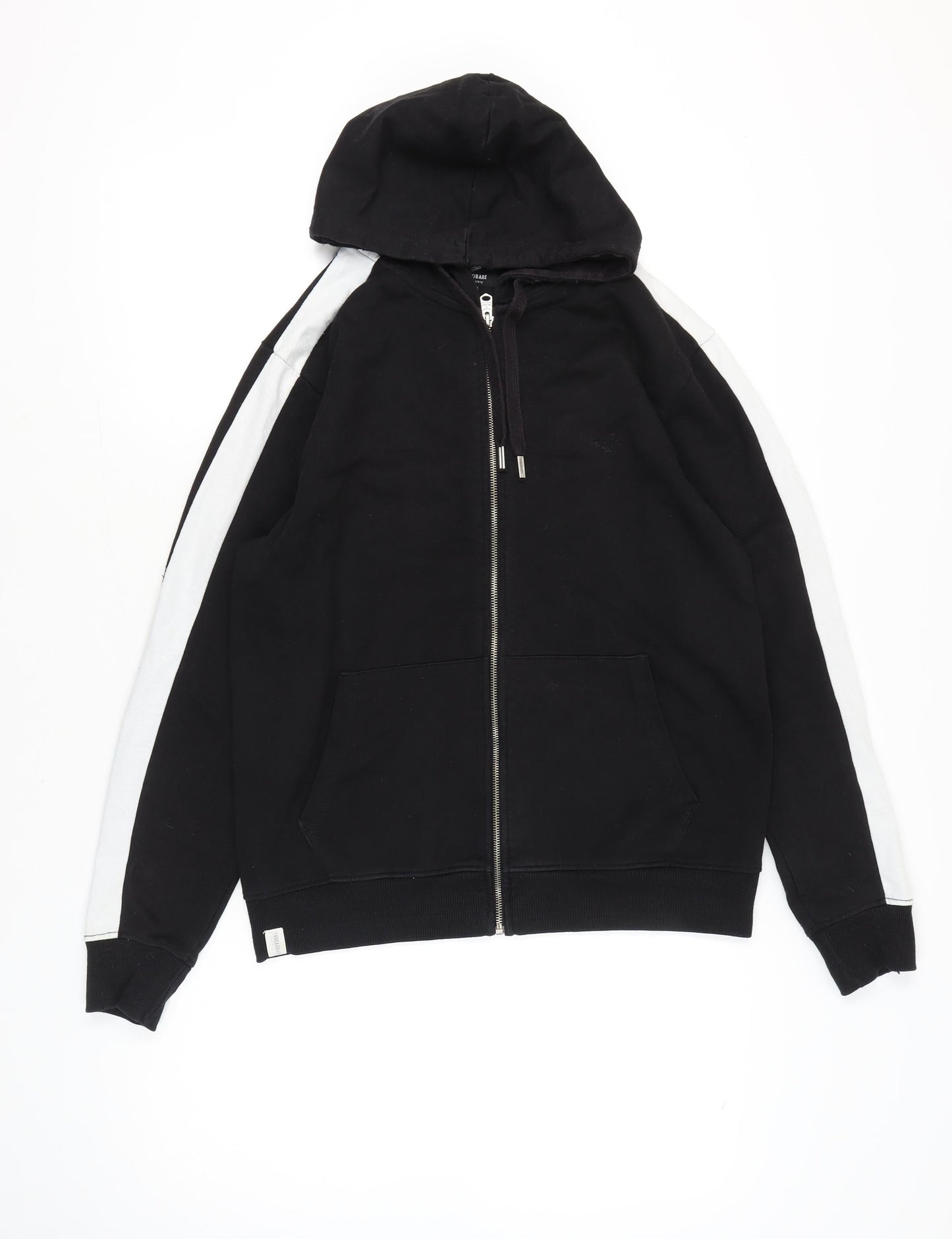 Threadbare Men’s Black Full Zip Hoodie Jacket Size M Cotton Blend