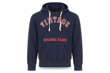 Heritage Men’s Blue Pullover Hoodie M Embroidered Graphic