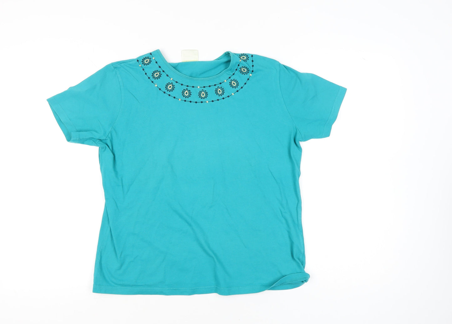 Womens UK Size 12 Eastex Blue Basic T-Shirt