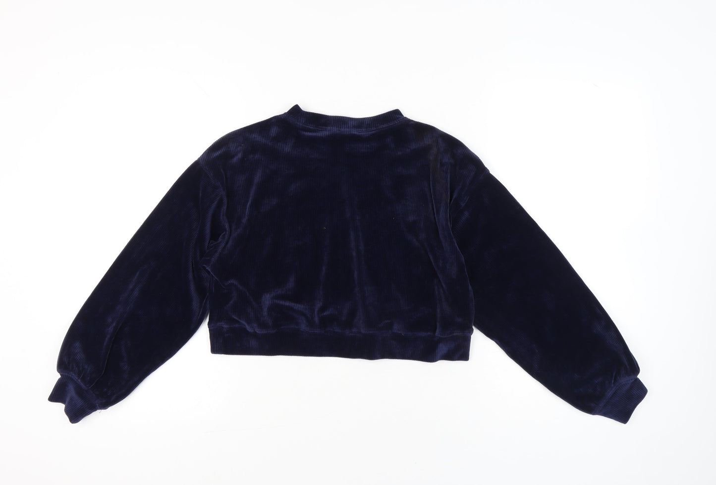 H&M Divided Women’s Blue Velvet Pullover Sweatshirt XS