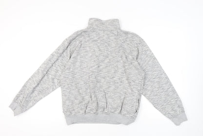Rawwear USA Men’s Grey 1/4 Zip Pullover Sweatshirt M High Neck