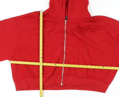 PrettyLittleThing Women Plus Red Full Zip Hoodie 4XL