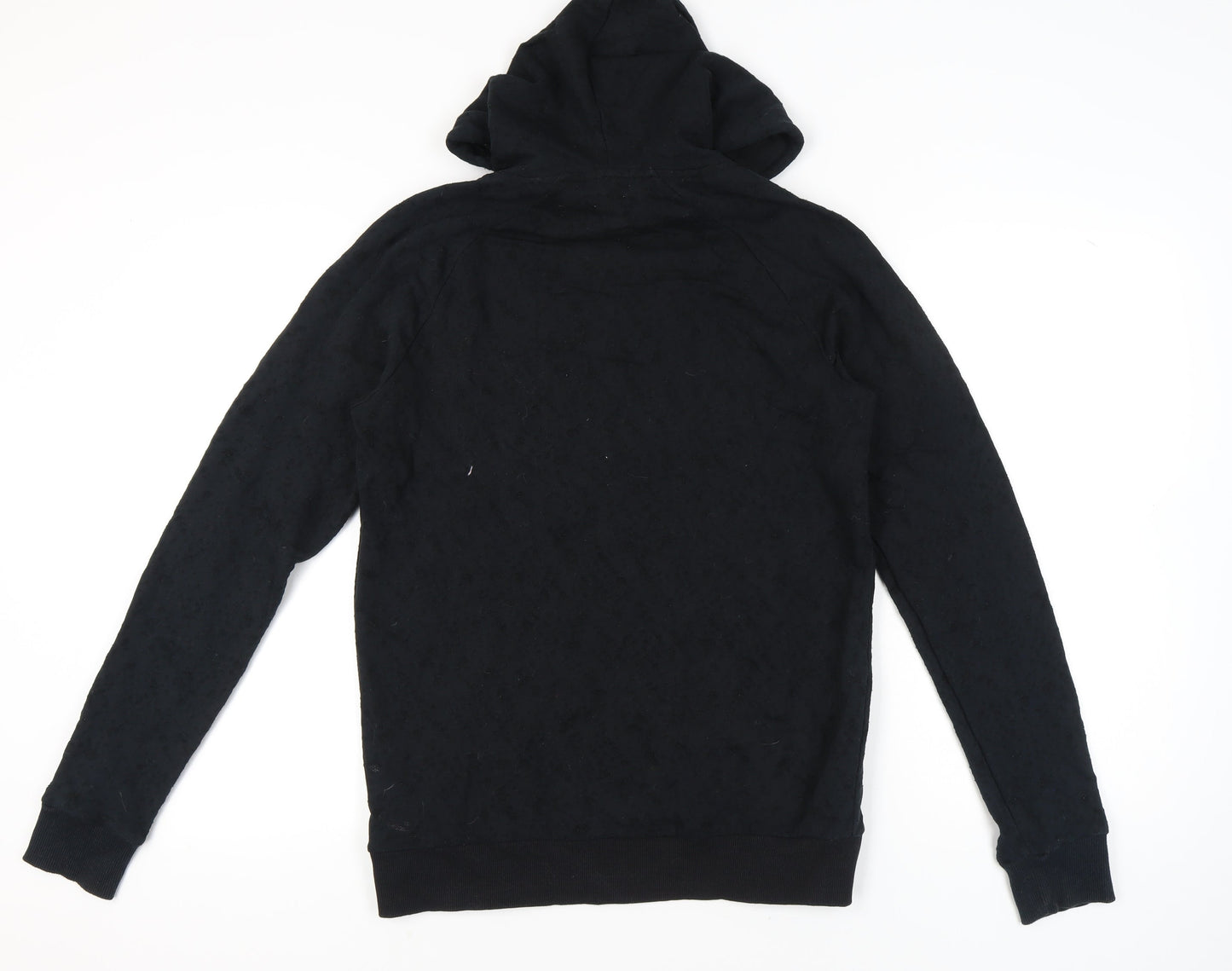 Topman Men’s Black Pullover Hoodie Size M Long Sleeve Cotton Blend