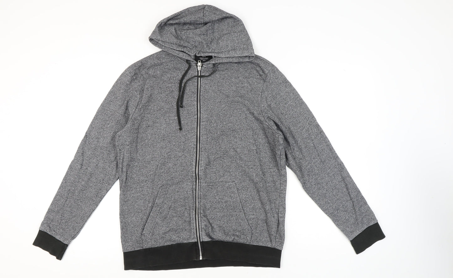 Mens UK Size M H&M Grey Full Zip Hoodie