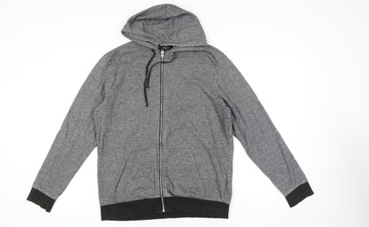 Mens UK Size M H&M Grey Full Zip Hoodie