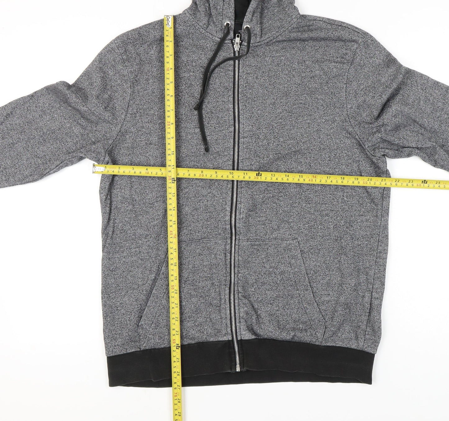 Mens UK Size M H&M Grey Full Zip Hoodie