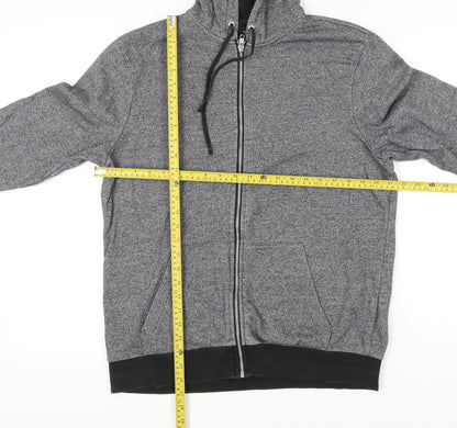 Mens UK Size M H&M Grey Full Zip Hoodie