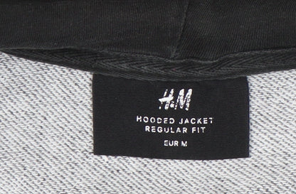 Mens UK Size M H&M Grey Full Zip Hoodie