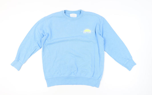 Zara Girls Blue Surf Camp Graphic Pullover Sweatshirt 11-12 Years