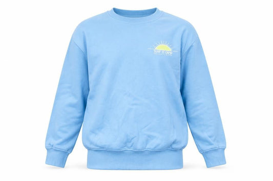 Zara Girls Blue Surf Camp Graphic Pullover Sweatshirt 11-12 Years