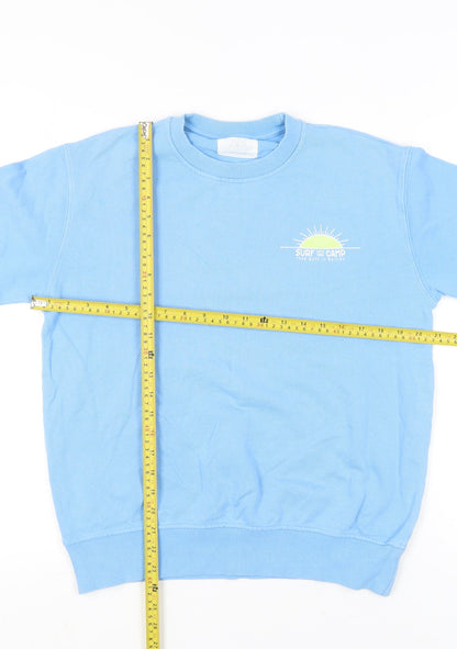 Zara Girls Blue Surf Camp Graphic Pullover Sweatshirt 11-12 Years