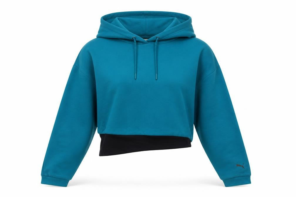 Womens UK Size M PUMA Blue Pullover Hoodie