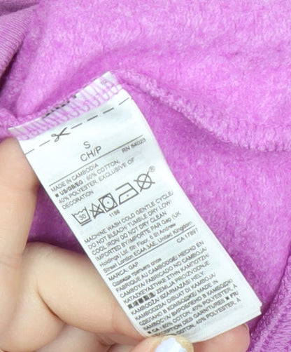 GAP Women’s Pink Pullover Hoodie S Logo Cotton Blend Fleece Sweatshirt