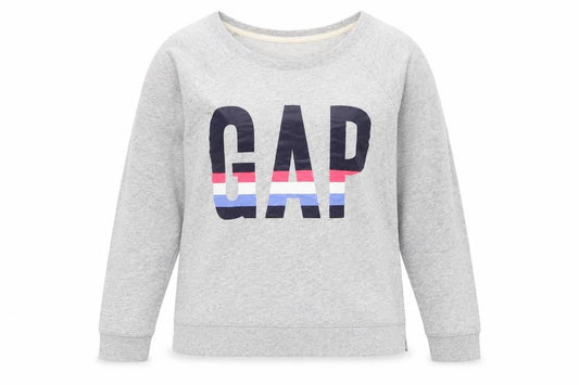 Gap Women’s Grey Logo Sweatshirt Small S Pullover Crew Neck
